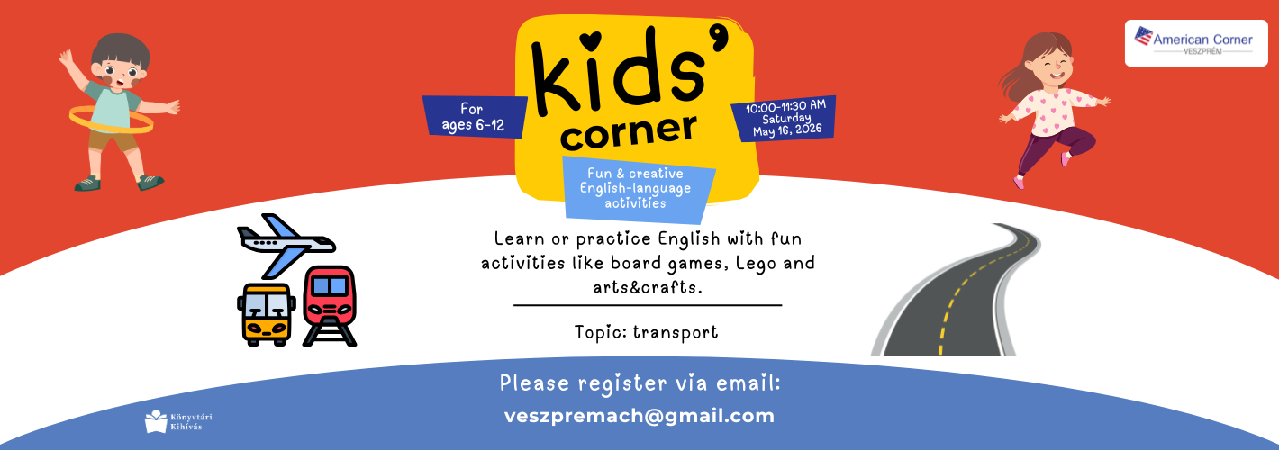Kids corner_Join us for a fun morning, where kids can learn or practice the English language with fun activities 