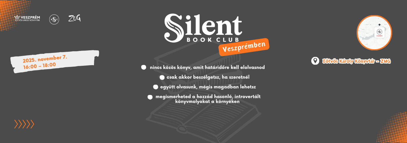 A Silent Book Club Veszprémben-HelyszÃn: Eötvös Károly Könyvtár - ZUG.png