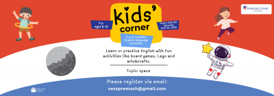 Kids corner - Join us for a fun morning, where kids can learn or practice the English language with fun activities 