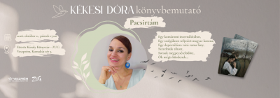 Kékesi Dóra - könyvbemutató Egy történet szerelemről, bátorságról és sorsokról – Kékesi Dóra a ZUG-ban!  Október 2-án Ké