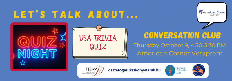 Conversation Club - Let's talk about: English- USA trivia quiz